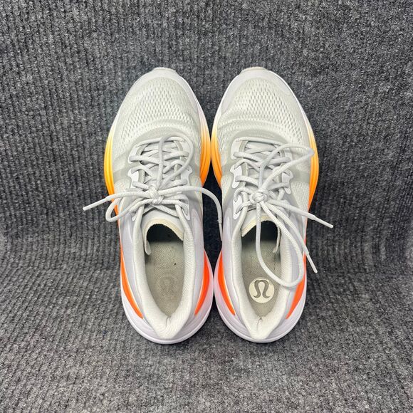 Lululemon Blissfeel Run Vapor Grey Orange Athletic Running Shoes Womens Size 8.5 - Picture 7 of 8